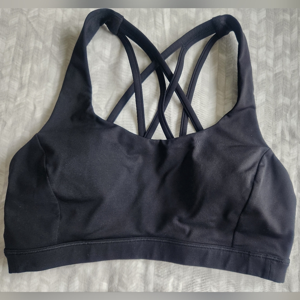 Lululemon Athletica Black Strappy Sports Bra
